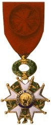 Croix de chevalier de la Légion d'honneur.